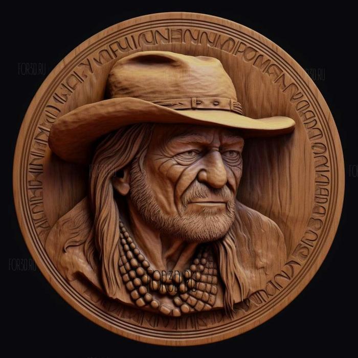 Willie Nelson 2 stl model for CNC